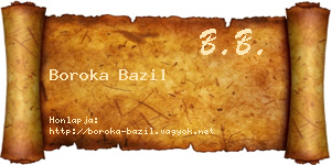 Boroka Bazil névjegykártya
